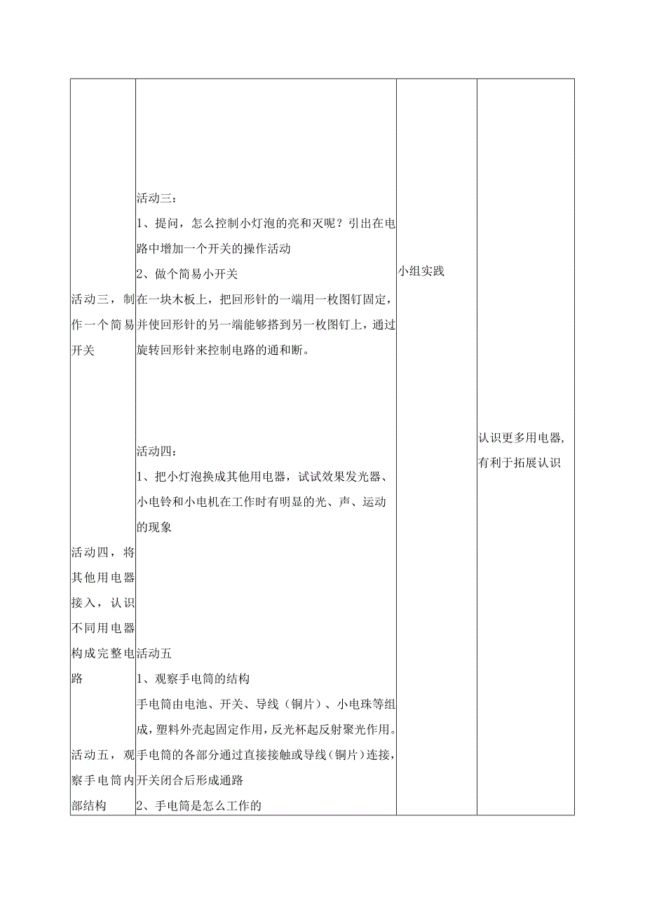 科学苏教版四年级上册12《点亮小灯泡》教学设计（表格式）.docx_第3页