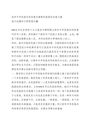 筑牢中华民族共同体意识研讨发言.docx