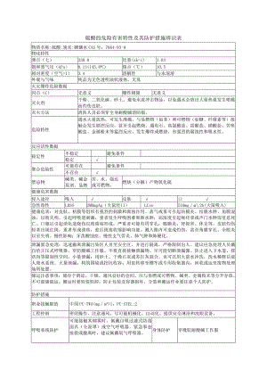 硫酸的危险有害特性及其防护措施辨识表.docx