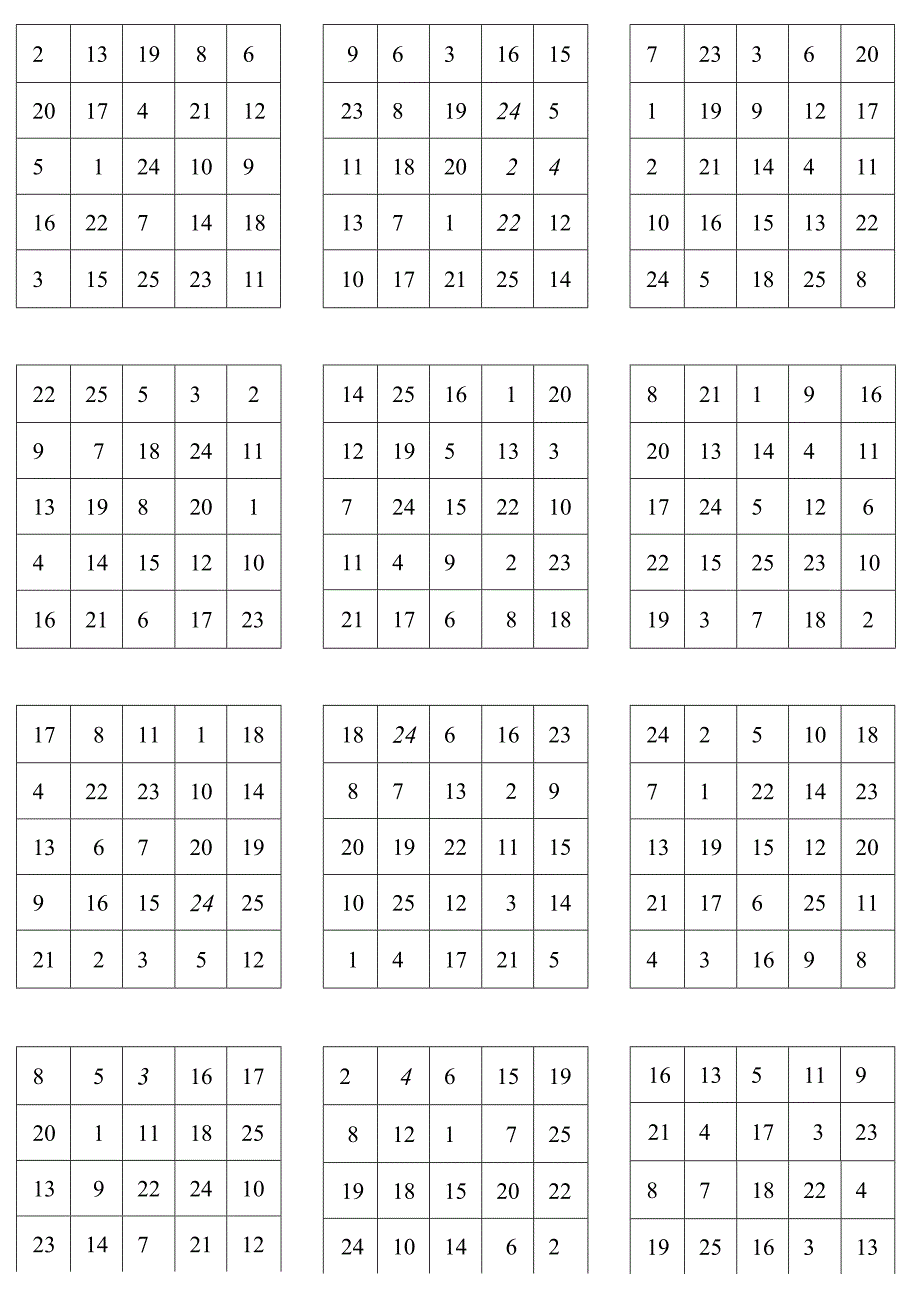 舒尔特5阶训练表.docx_第2页