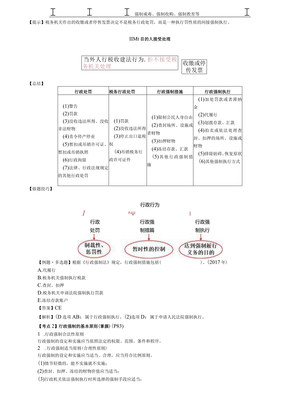 税务师考试-(法律)第13讲_行政强制的种类、基本原则、设定、行政强制措施实施的一般规定.docx_第3页
