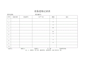 设备进场记录表.docx