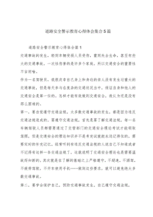 道路安全警示教育心得体会集合5篇.docx