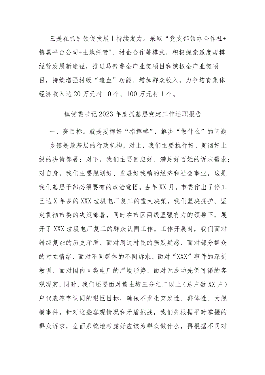 镇党委书记2023年度抓基层党建工作述职报告(二篇).docx_第3页