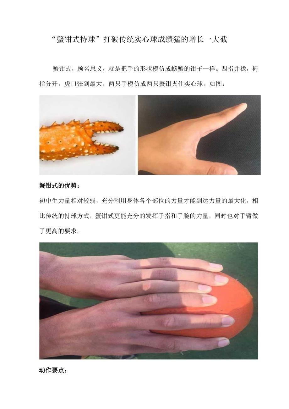 “蟹钳式持球”打破传统实心球成绩猛的增长一大截.docx_第1页