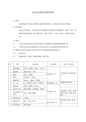 房屋及设施管理规程模板.docx