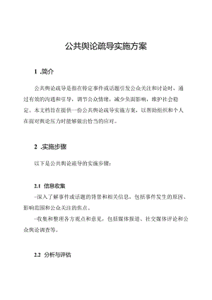 公共舆论疏导实施方案.docx