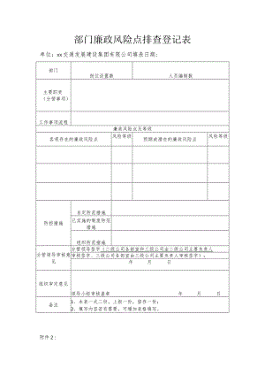 部门、岗位廉政风险点排查登记表.docx