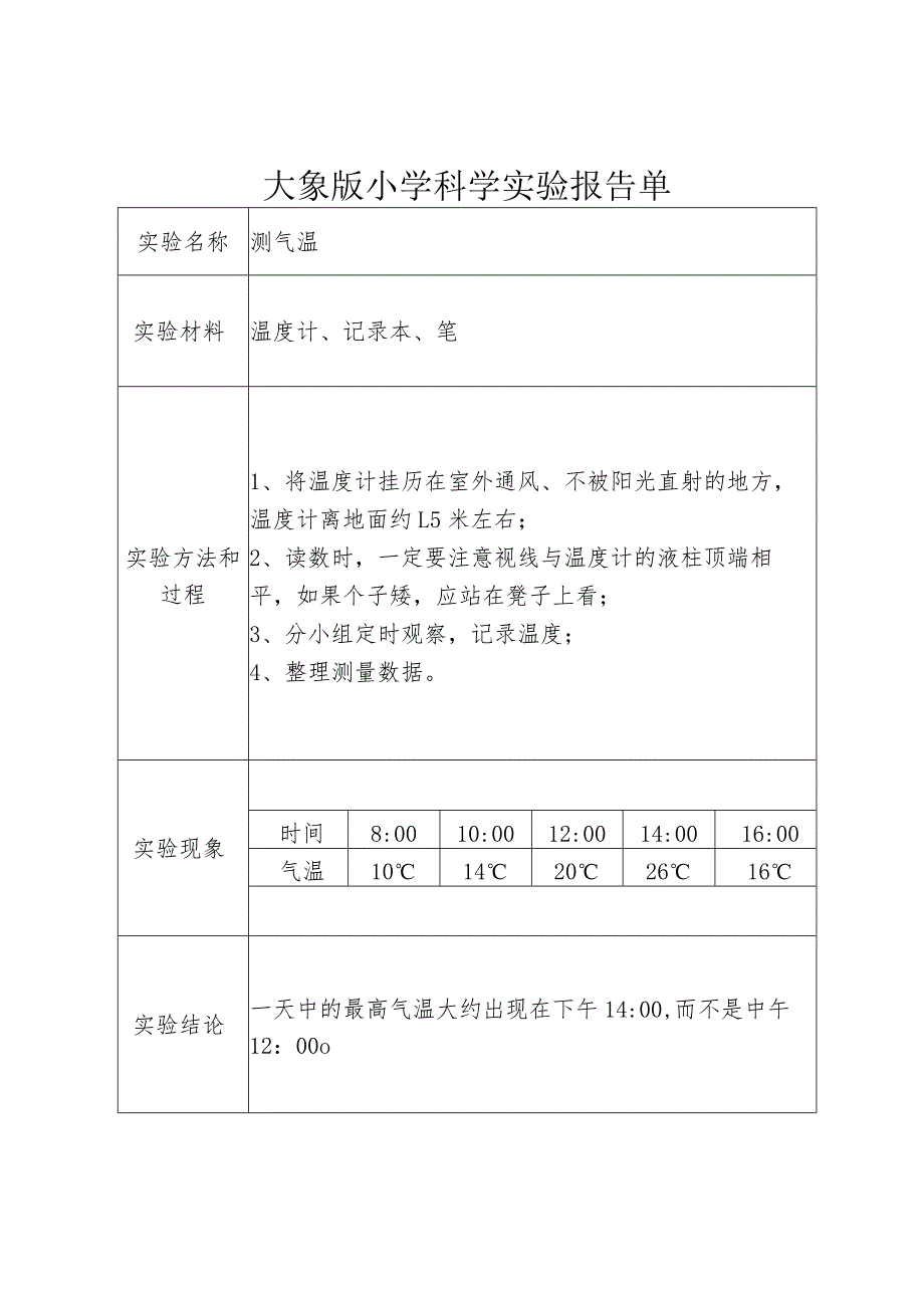 (完整版)大象版小学科学实验报告单.docx_第1页