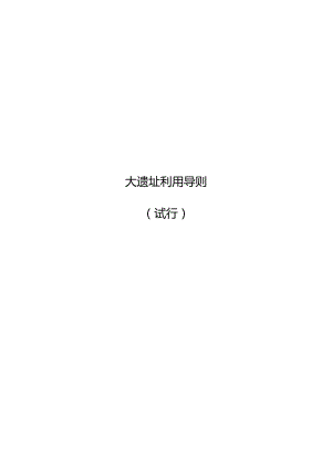 大遗址利用导则（试行）.docx