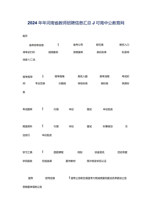 2024年年河南省教师招聘信息汇总_河南中公教育网.docx