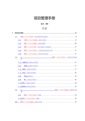 电子产品项目管理手册.docx