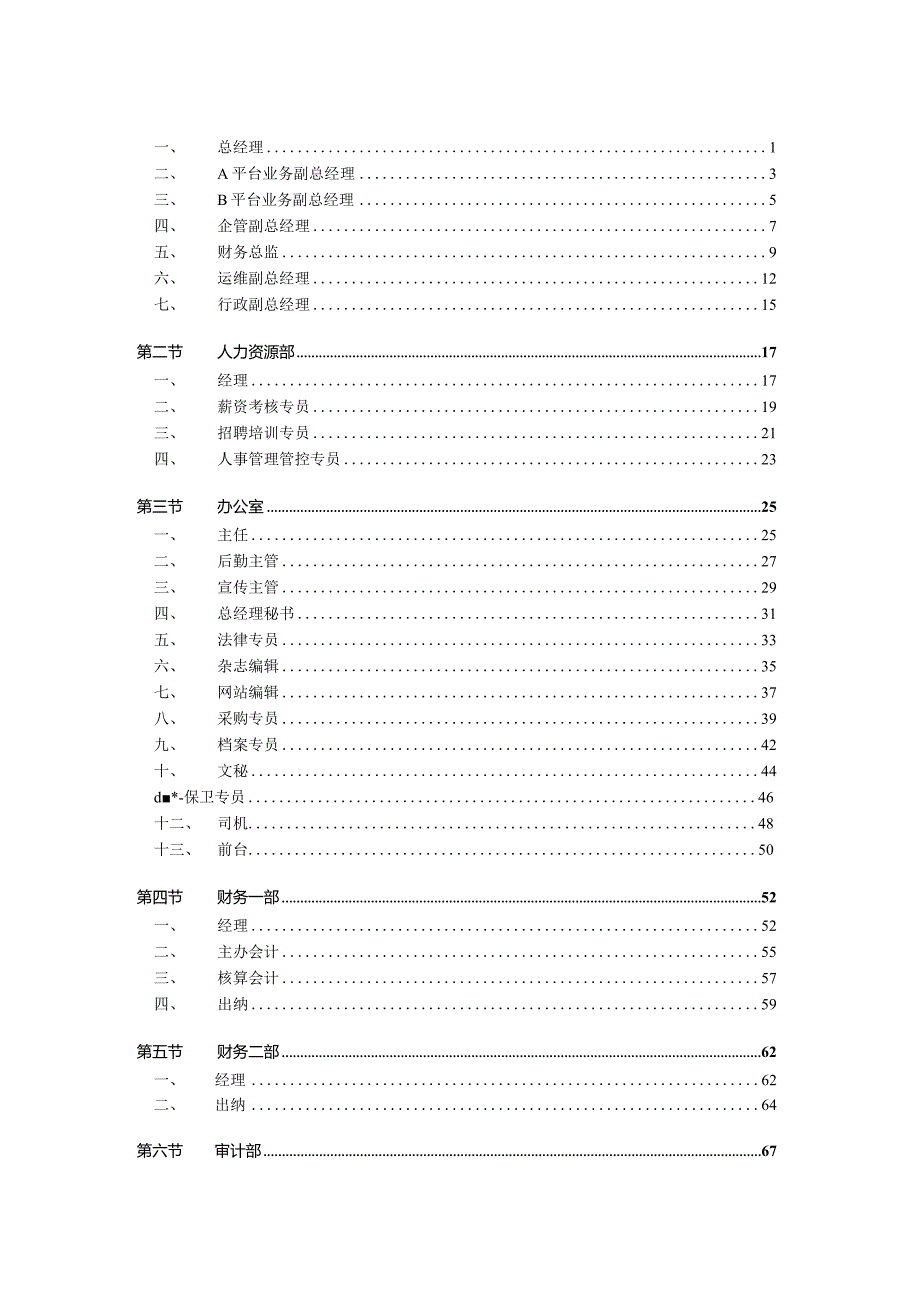 XX网络企业员工职位说明书手册范文.docx_第2页