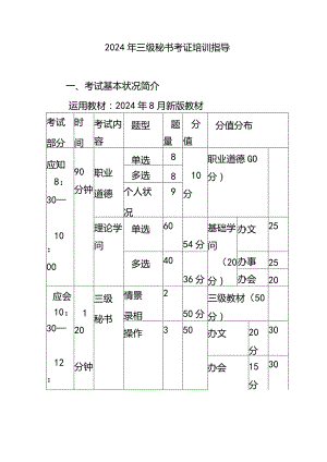 2024年5月秘书考证要点复习.docx