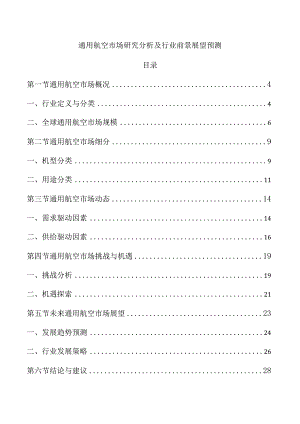 通用航空市场研究分析及行业前景展望预测.docx