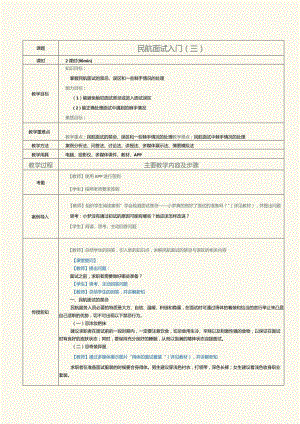 《民航求职面试技巧》教案第3课民航面试入门（三）.docx