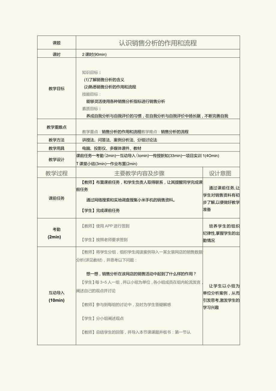 《销售管理实务》教案第17课认识销售分析的作用和流程.docx_第1页