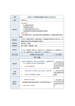 《商务数据分析与应用》教案第6课了解商务数据可视化分析方法.docx