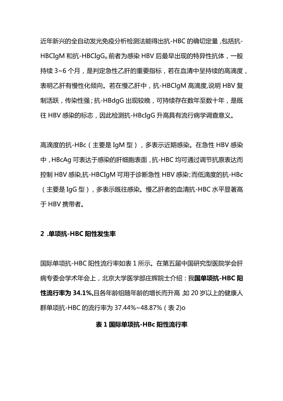 2024慢乙肝患者抗－HBc阳性的研究进展.docx_第2页