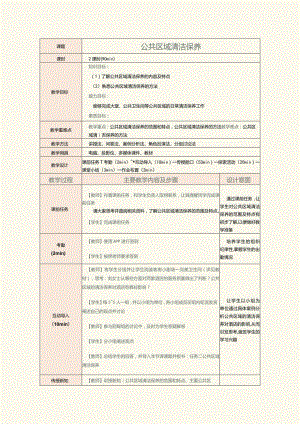 《前厅客房服务与管理》教案第16课公共区域清洁保养.docx