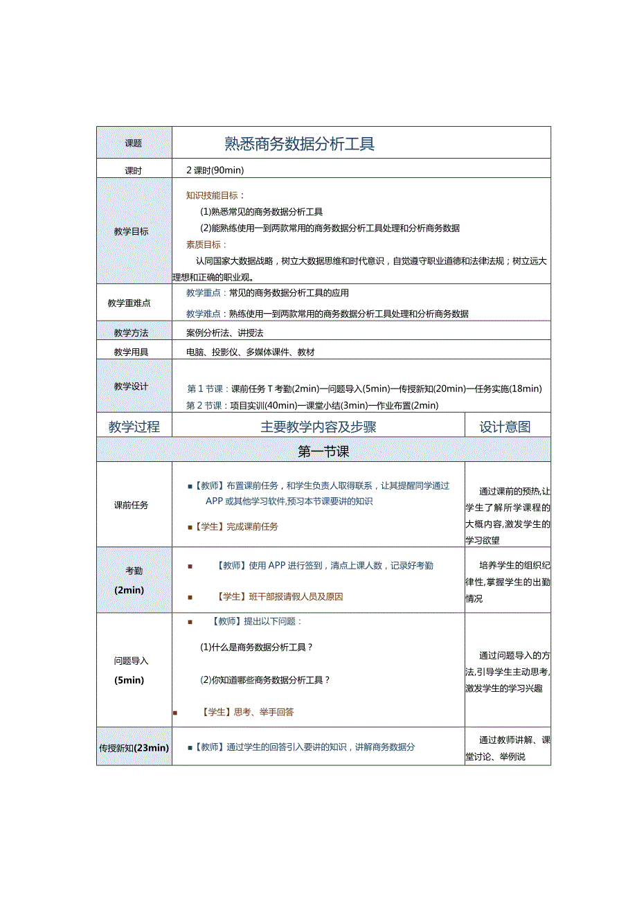 《商务数据分析与应用》教案第3课熟悉商务数据分析工具.docx_第1页