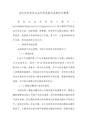 消化内科急性出血坏死性肠炎疾病诊疗精要.docx