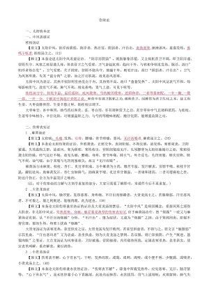 中医内科主治医师资格笔试基础知识考点解析(10)：伤寒论.docx