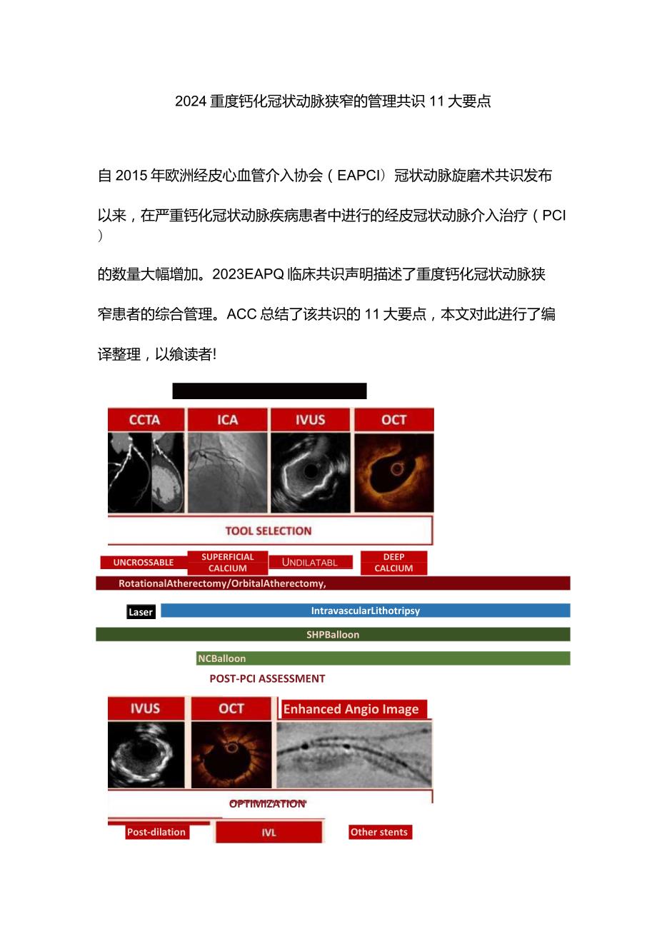 2024重度钙化冠状动脉狭窄的管理共识11大要点.docx_第1页