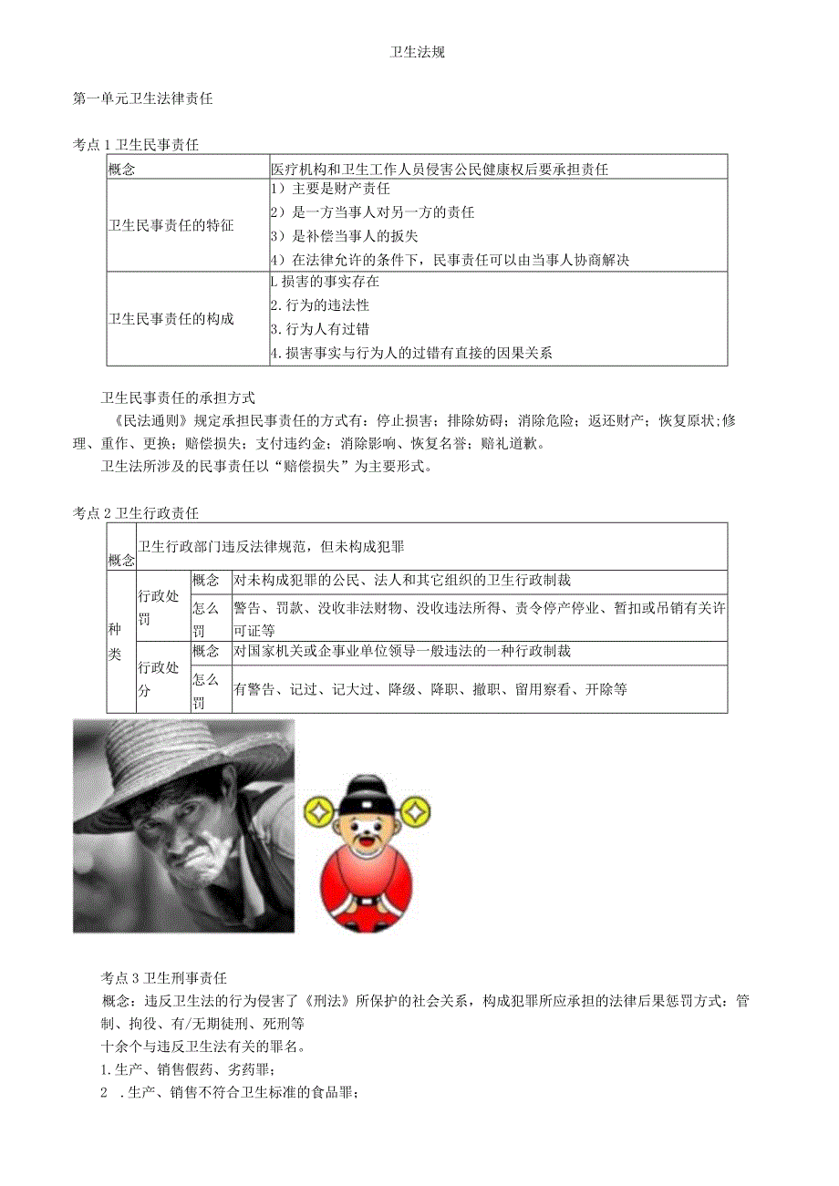 中医内科主治医师资格笔试相关专业实践能力考点解析(27)：卫生法规.docx_第1页