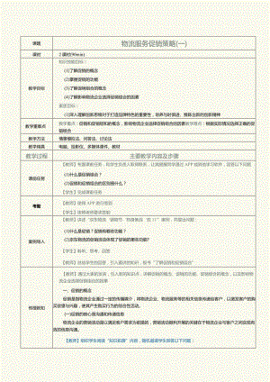 《物流营销实务》教案第21课物流服务促销策略（一）.docx