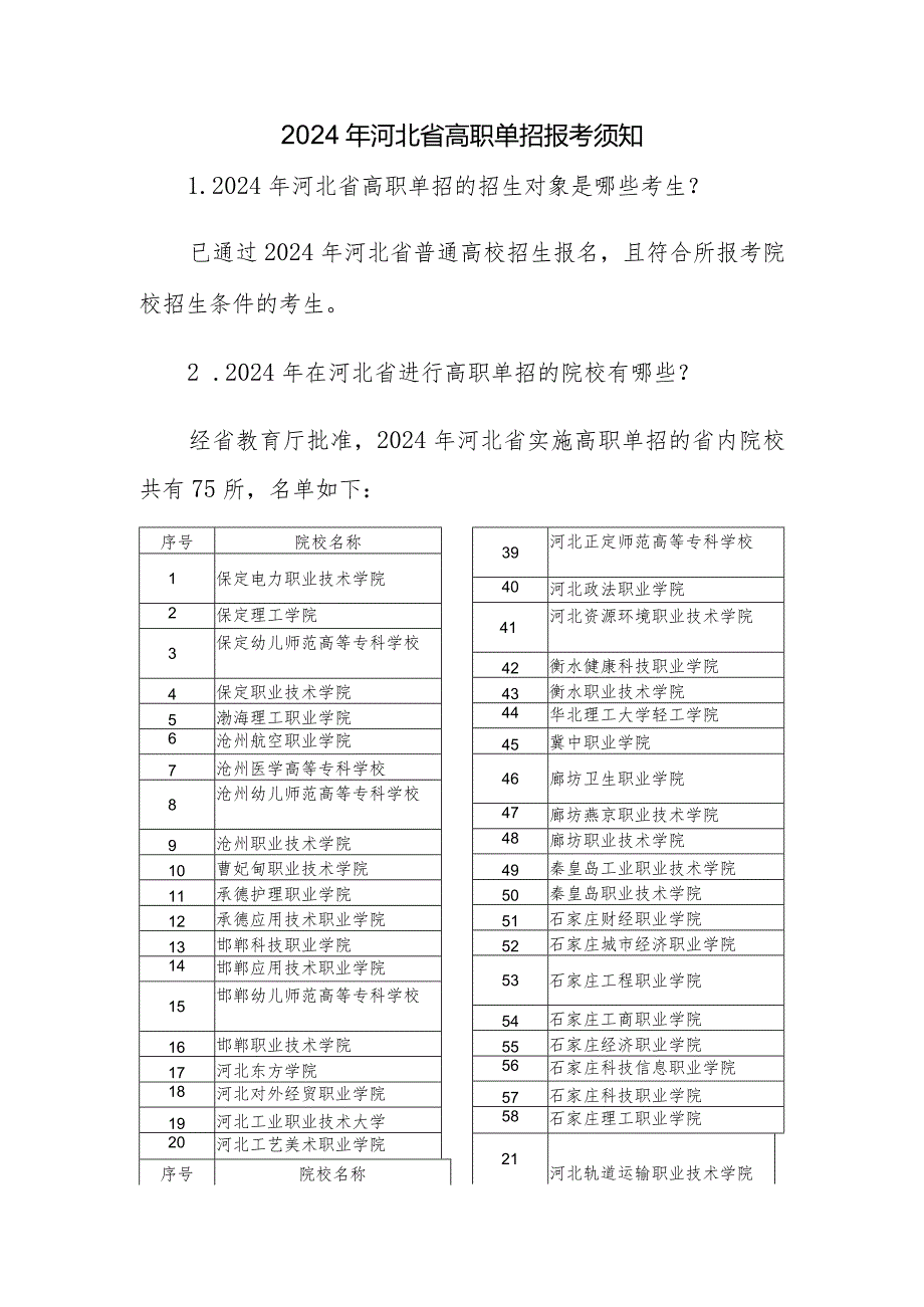 2024年河北省高职单招报考须知.docx_第1页