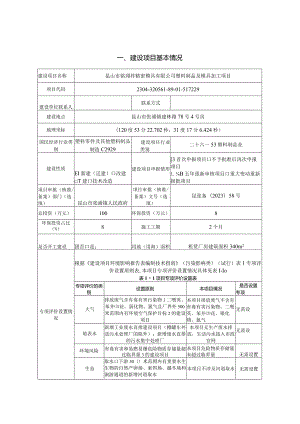 翊祥精密模具有限公司塑料制品及模具加工项目环评可研资料环境影响.docx