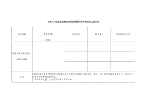 街道土地整治项目后期管护具体责任分工签字表.docx