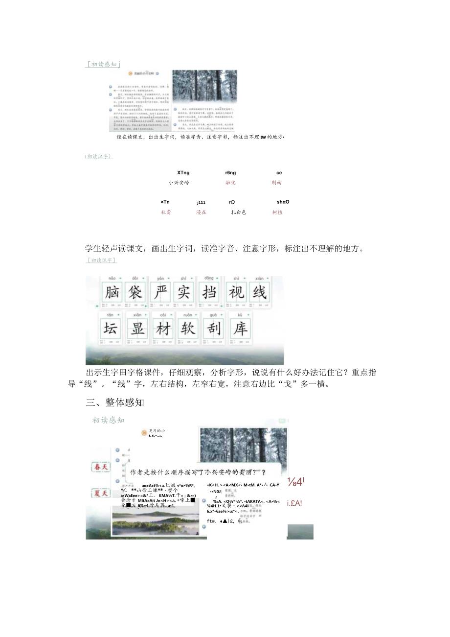 部编三年级上册《美丽的小兴安岭》教学设计.docx_第2页