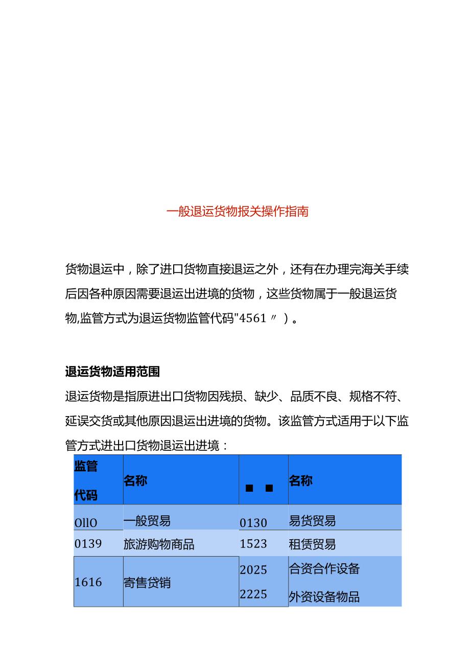 一般退运货物报关操作指南.docx_第1页