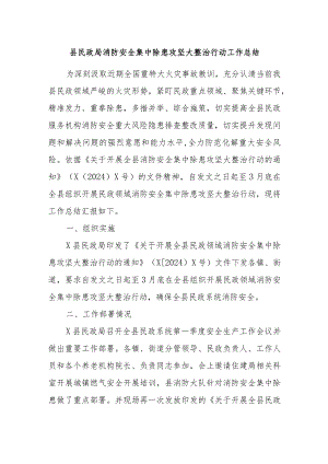 县民政局消防安全集中除患攻坚大整治行动工作总结.docx