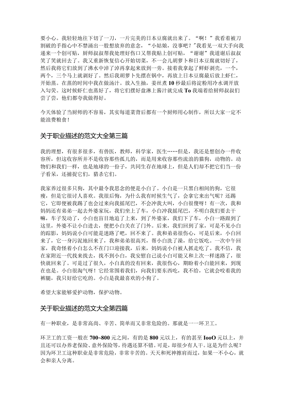 新关于职业描述的范文大全通用9篇.docx_第2页