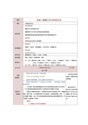 《人力资源管理》教案第5课掌握工作分析的方法.docx