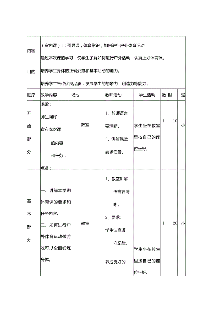 小学四年级下册体育教案全集.docx_第2页