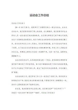 运动会工作总结.docx