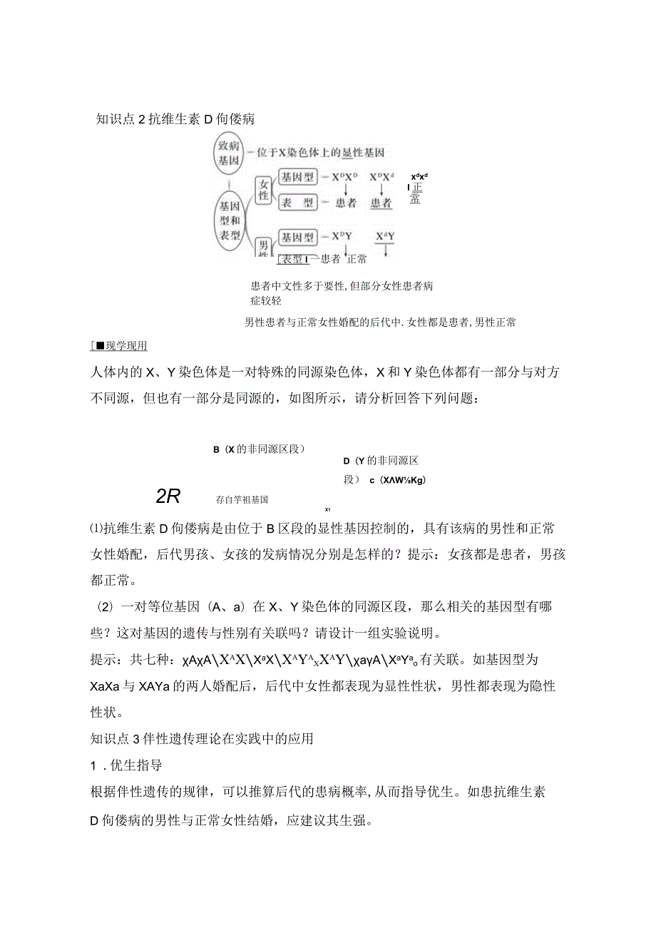 2023-2024学年人教版必修二伴性遗传学案.docx_第3页