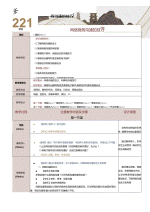 《商务礼仪与沟通》教案第22课网络商务沟通的技巧.docx