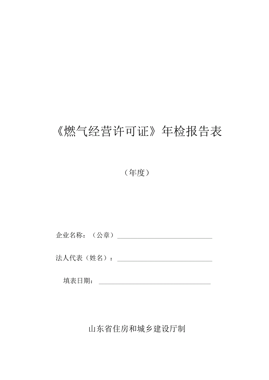 燃气经营年检报告表.docx_第1页