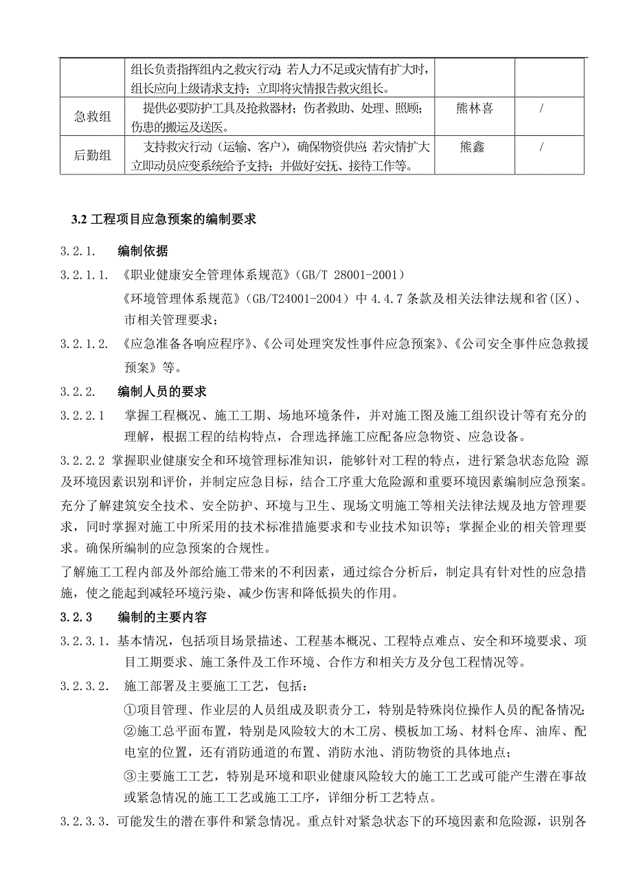 某施工单位安全事故应急救援预案（含预案表格） .doc_第3页