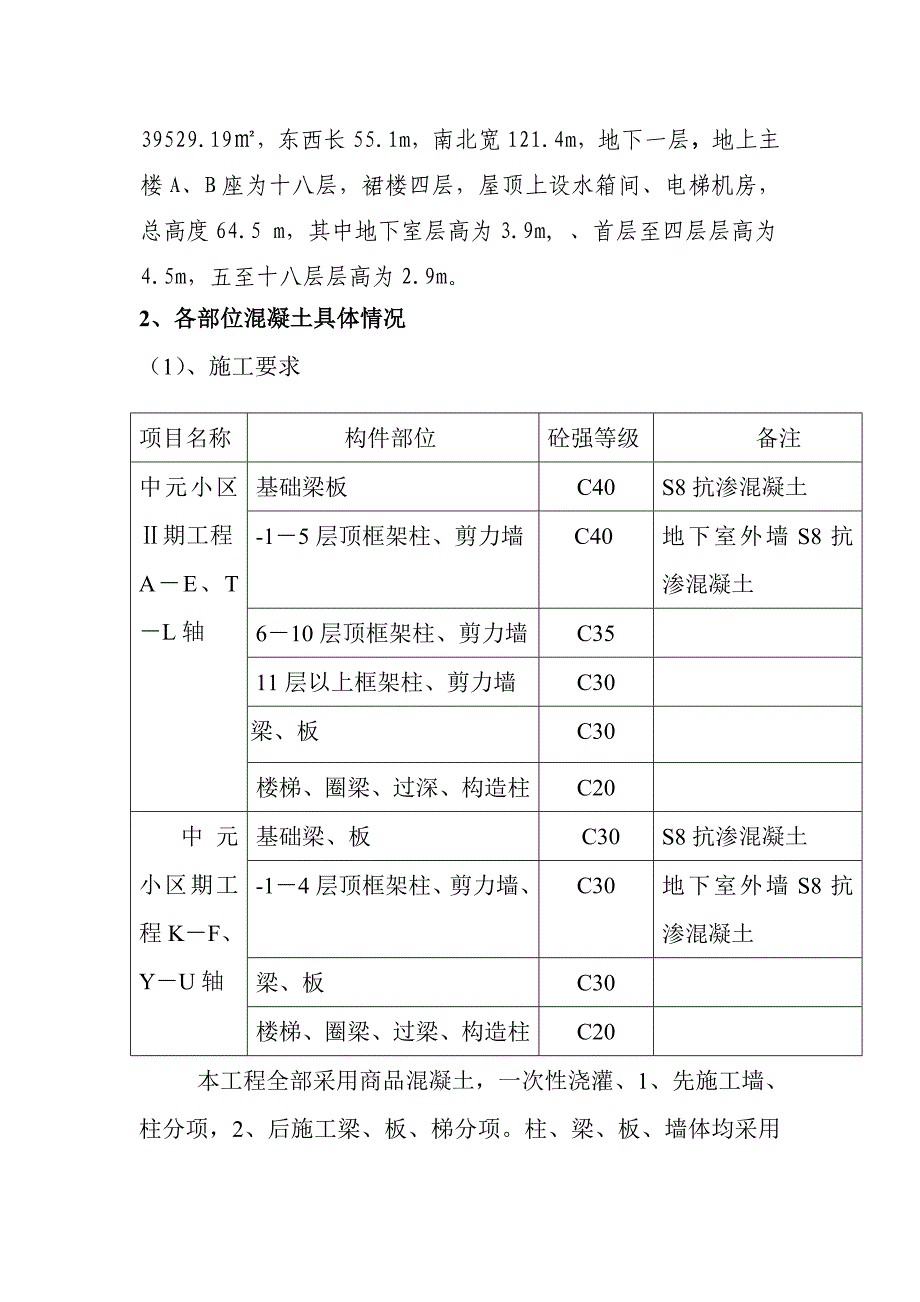 住宅楼基础混凝土施工方案#山西.doc_第2页