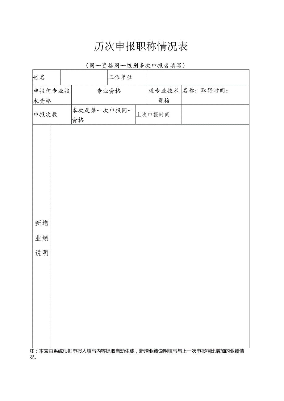 历次申报职称情况表（系统自动自成）.docx_第1页