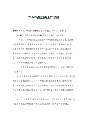 2024高校团委工作总结.docx