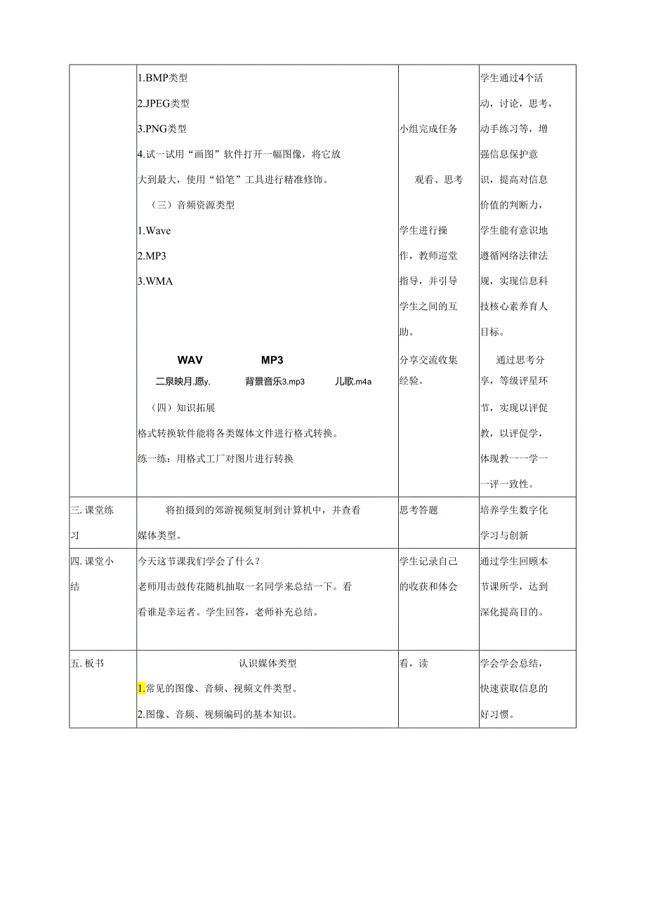 浙教版（2023）信息科技三下第3课《认识媒体类型》教学设计.docx_第2页