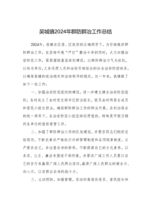 吴城镇2024年群防群治工作总结.docx