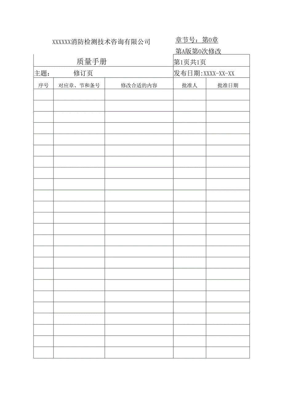 X消防检测技术咨询企业质量手册范本.docx_第3页